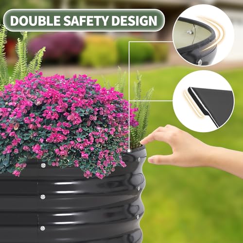 4x2x1ft Metal Garden Bed Kit for Vegetables Flower