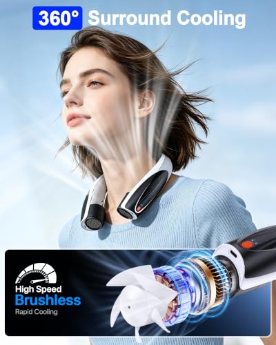 6 Speeds Hands-Free Wearable Fan