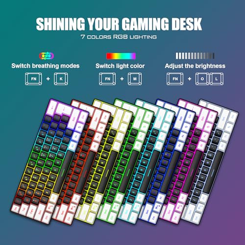 Ultra-Compact 61-Key RGB Backlit Mini Keyboard