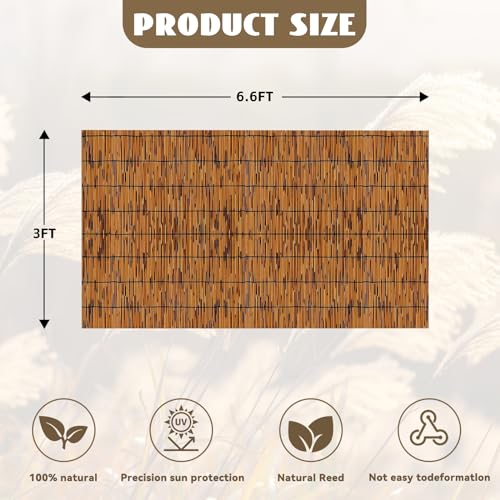 Decorative Balcony Privacy Screen Reed Fence Rolls Curtains for Garden Backyard