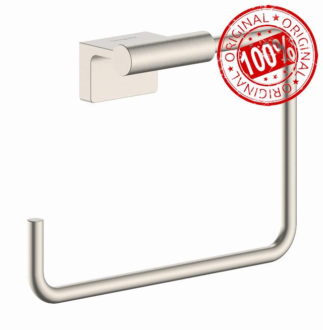 hansgrohe AddStoris S Modern Towel Ring in Brushed Nickel
