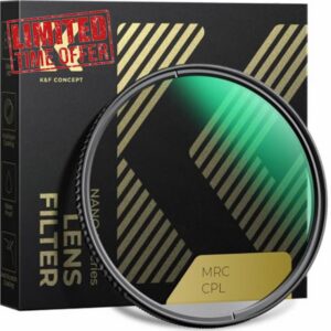 K&F CONCEPT 37mm Circular Polarizer Lens Filter with 28 Multi-Layer Coated | Ultra Slim High Definition Waterproof Scratch Resistant Polarizing Lens Filter(CPL) (Nano-X Series) FC701