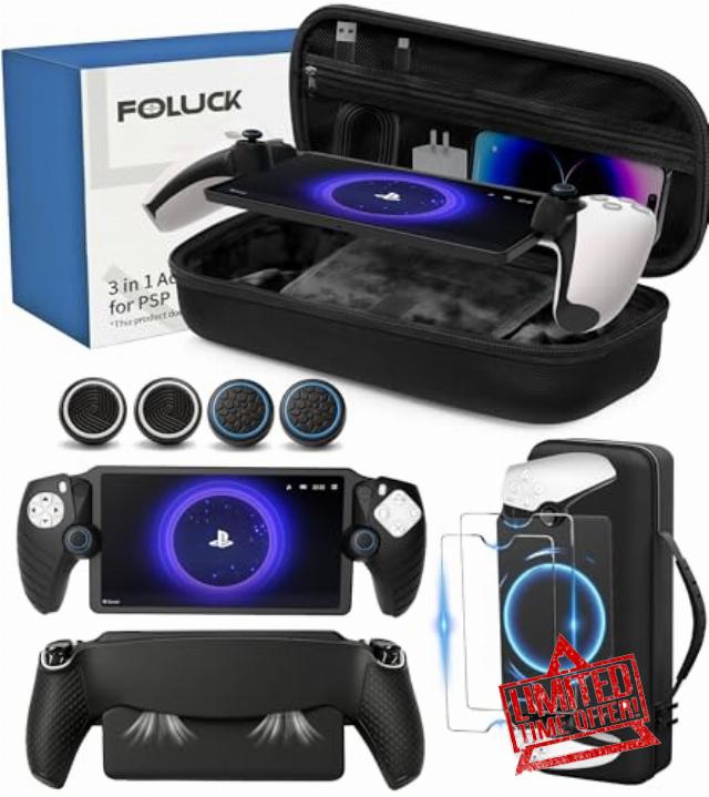 Foluck 4 in 1 Carrying Case for PlayStation Portal Remote Player