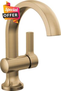 Delta Albion Brushed Gold Bathroom Faucet 1 Hole