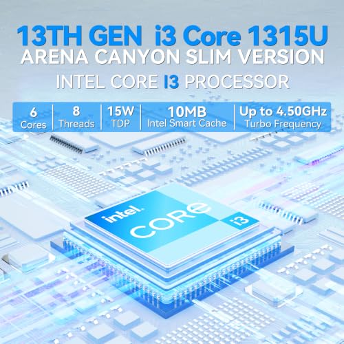 NUC13ANKi3 Versatile Mini PC 8GB RAM&512GB SSD with Core i3-1315U Processor (6Core&Up to 4.5GHz Turbo