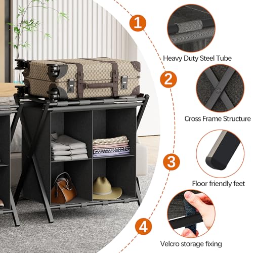 Steel Foldable Luggage Stand for Guest Room