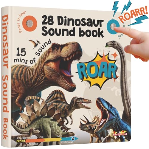 LEARNING BUGS Dinosaur Sound Book for Kids 3-5