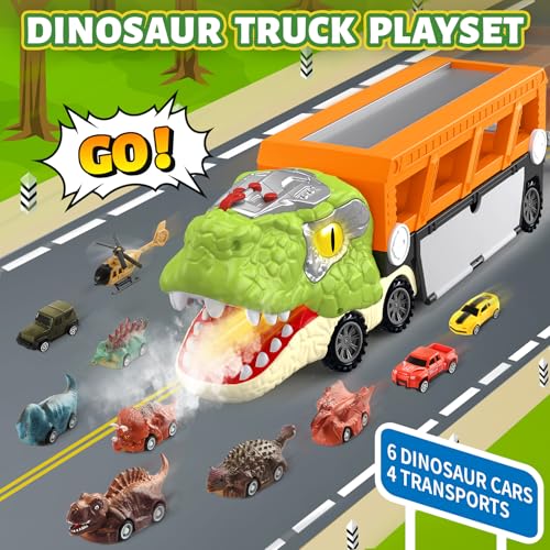Kids Toy T-Rex Transport Carrier Truck
