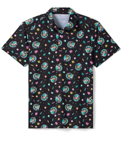 Tipsy Elves Men's Performance Golf Shirt - 4-Way Stretch