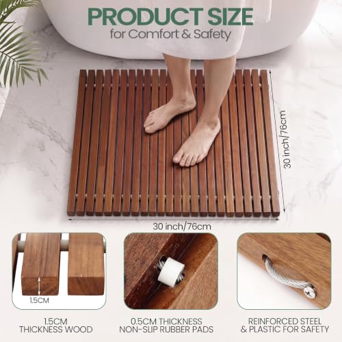 Teak String Platform for Walk-in Shower