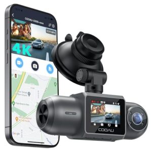 COOAU D30S 4K Dash Cam with GPS Wi-Fi