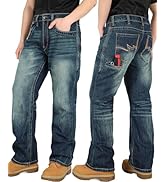BOCOMAL Non FR - Men's Denim Shorts Carpenter Jeans EX-Soft Relaxed Fit 100% Cotton Utility Pocke...
