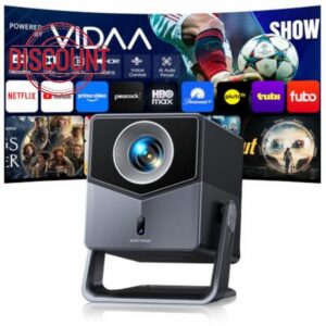 Smart Projector 4K [VIDAA Live TV & 36W Dolby & Voice Control] with WiFi6 and Bluetooth