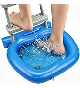 Biggun Anti-Skid Pool Foot Bath - No Inflation Need Foot Wash Rinse Basin Tub for Above Ground Sw...