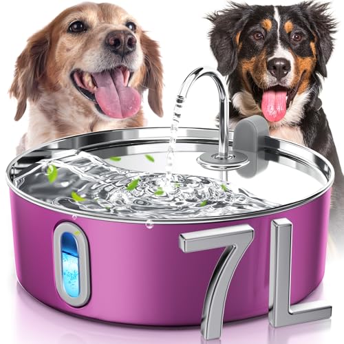 Multi-Filtration Pet Fountain with Ultra-Quiet Pump (Pink)