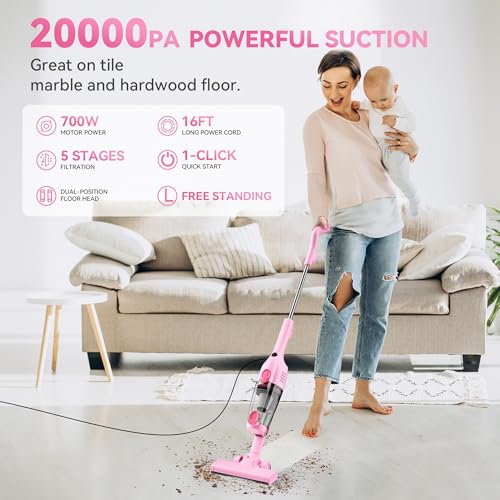 2 in 1 Lightweight Handheld Vacuum Cleaner for Hardwood Floor Pet Hai