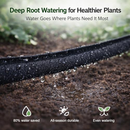 Linkable DIY Garden Soaker Hose System for Garden Beds
