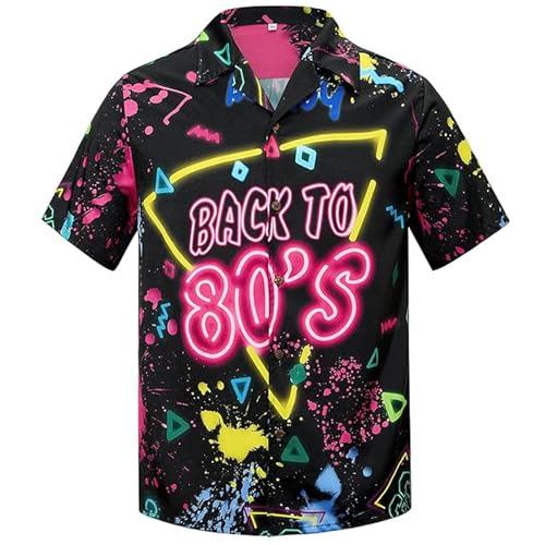 Zando Men's Hawaiian Shirt - Novelty Print Button Down Short Sleeve Shirt for Beach