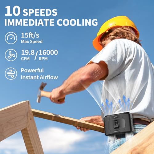 Rechargeable Belt Clip Fan
