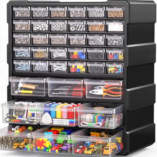 Thicker Craft Organizers Storage with Dividers Labels for Hardware