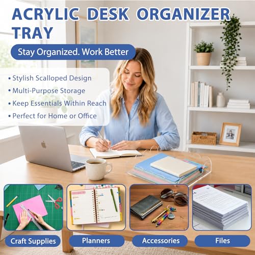 Stackable Aesthetic A4 File Holder Sorter for Home Office Document Mail