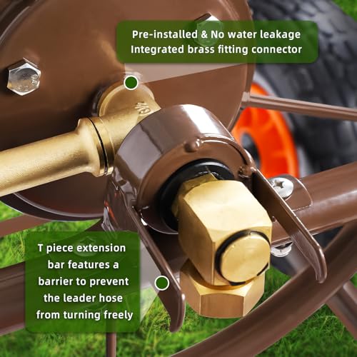 Heavy Duty Freestanding Water Hose Reels for Outside Garden Lawn Yard Outdoo
