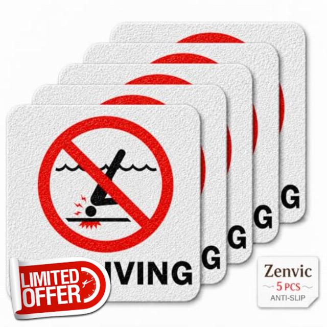 No Diving Pool Sign
