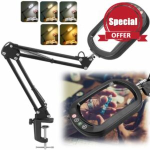 IVMAIE 12X Magnifying Glass with Light