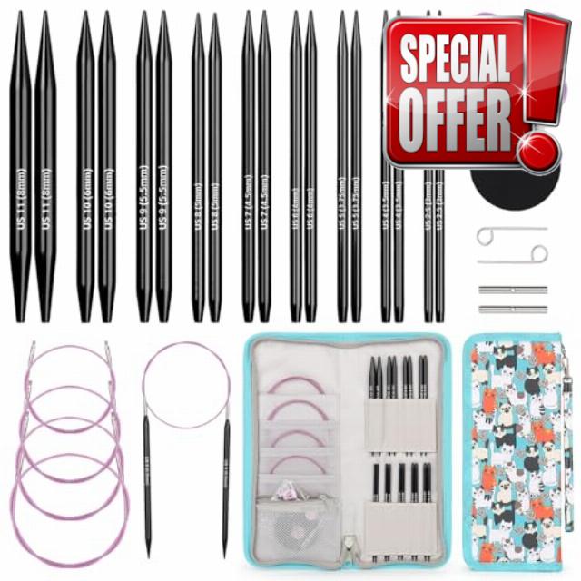 Aeelike Interchangeable Knitting Needles Set