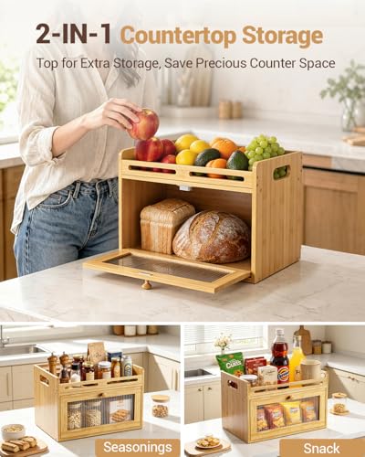 Farmhouse Breadbox Organizer for Pantry