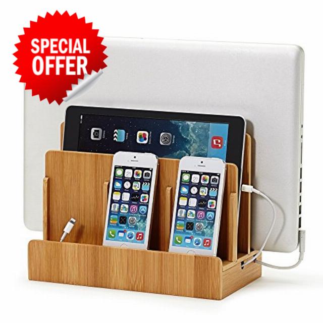 Great Useful Stuff G.U.S. Multi-Device Charging Station Dock & Organizer - Multiple Finishes Available. for Laptops