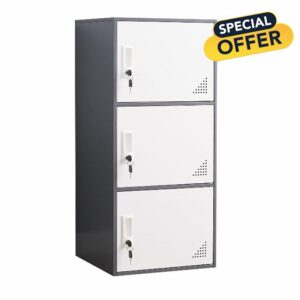 3 Door Metal Locker Steel Storage Cabinet