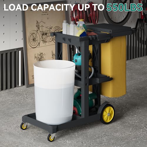 Black Housekeeping Carts