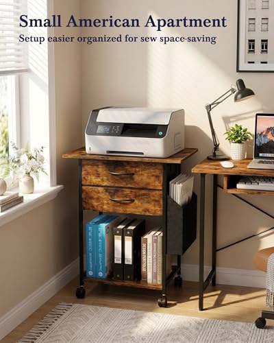 Printer Table with File Storage