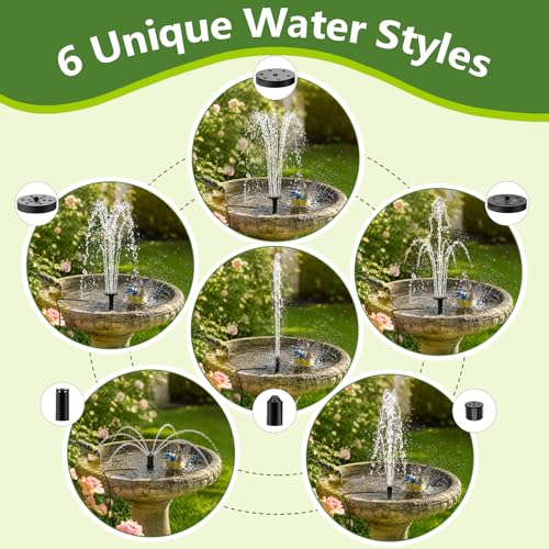 Solar Water Fountain for Outdoor Garden Bird Bath Pond Water Feature
