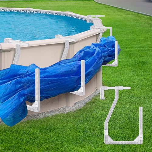 4 Pack Adjustable Pool Cover Hooks to Keep Solar Blanket Off Ground