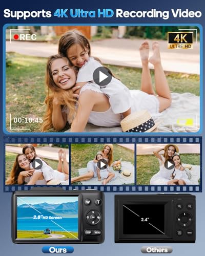Compact Point and Shoot Camera for Teens Beginners