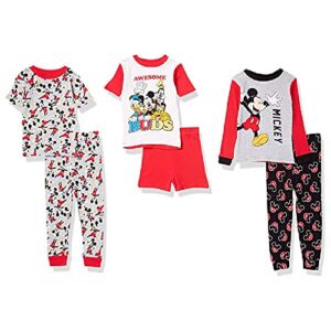 Disney Unisex Kids' 6-piece Snug-fit Cotton Matching Comfortable Pajama Set