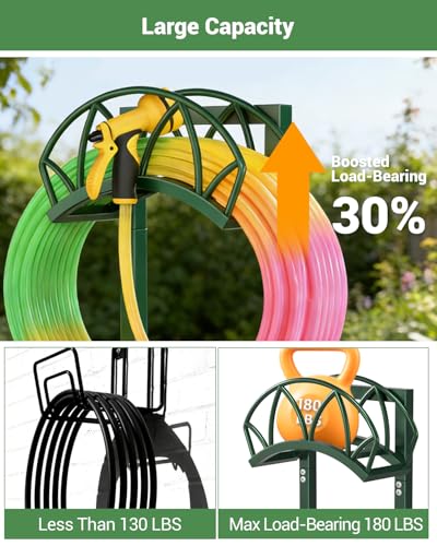 Heavy Duty Detachable Metal Storage Rack Holds 160 FT for Yard Lawn Farm