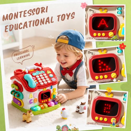 Upgraded Farm Animals for Toddlers 1-3 with Animal Sound