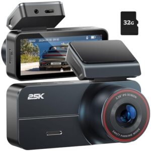 Dash Cam，Dash Camera for Cars 2.5K with 3.39" IPS Screen & 32GB Card，Dash Cam Front 160° Wide Angle