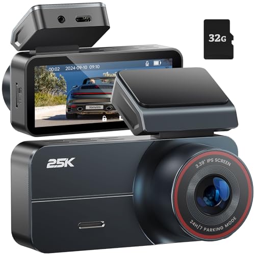 Dash Cam，Dash Camera for Cars 2.5K with 3.39" IPS Screen & 32GB Card，Dash Cam Front 160° Wide Angle