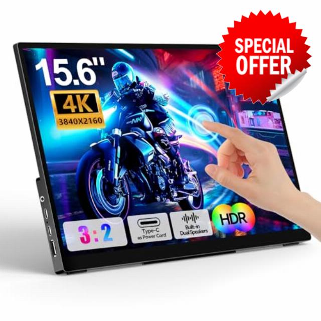 4K Portable Touch Monitor