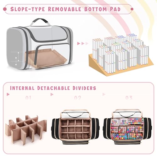 Large Marker Storage Bag with Detachable Divider for Adults