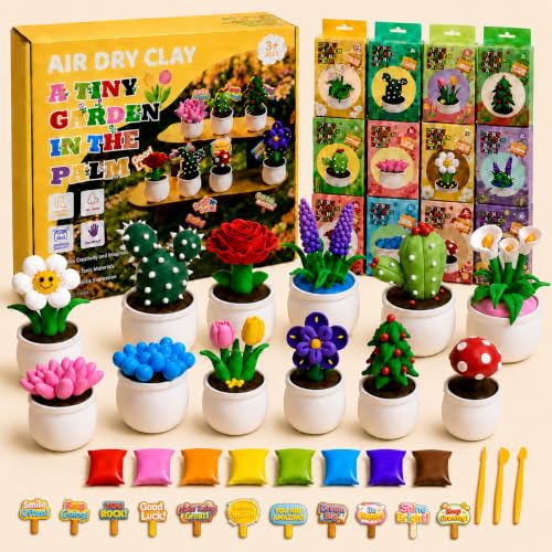 12 Plants Modeling Magic Clay Sculpting Tools | Ultra-Light & Soft