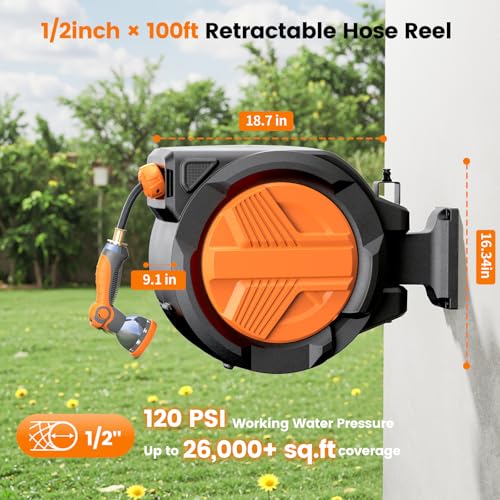 Heavy-Duty Wall-Mounted Outdoor Hose