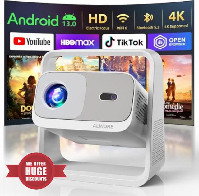 Smart Projector with WiFi6 and Bluetooth5.2