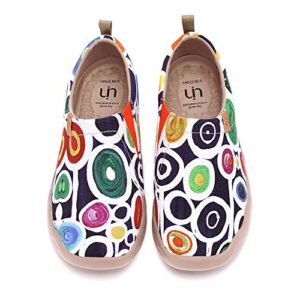 UIN Women's Artistic Slip-On Shoes Vibrant Floral Casual Loafers Lightweight Comfortable Travel Footwea