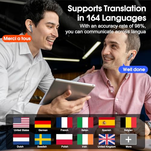 Simultaneous interpretation Translator Earbuds with 6 Translation Modes/164 Languages