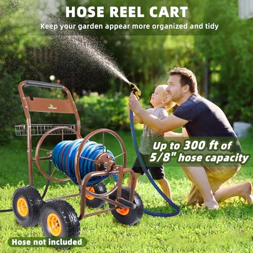 Garden Hose Cart with 4 Wheels
